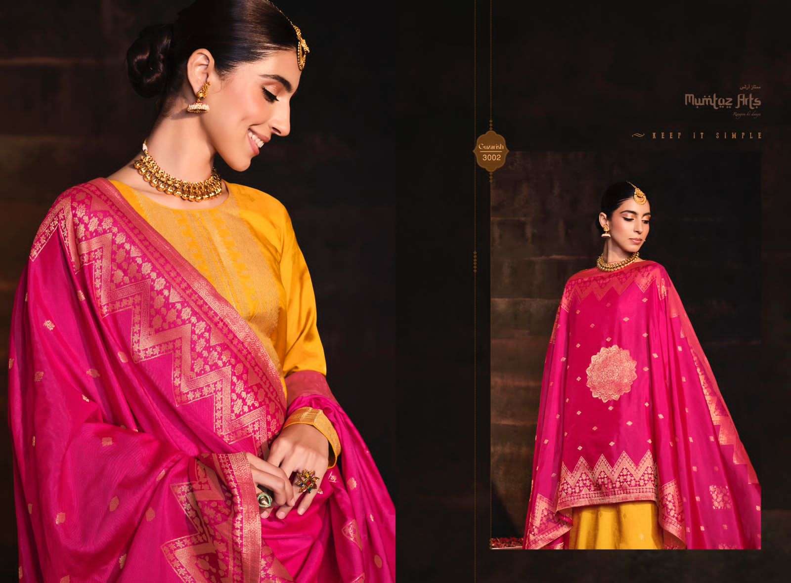 RANGON KI DUNIYA BY MUMTAZ ARTS 3001 TO 3006 SERIES BEAUTIFUL SUITS COLORFUL STYLISH FANCY CASUAL WEAR & PURE VISCOSE DOLA JACQUARD DYED DRESSES AT WHOLESALE PRICE